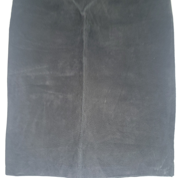 Vintage Global Identity Women's Size 13 Suede Leather G-III Black Skirt - Picture 3 of 11